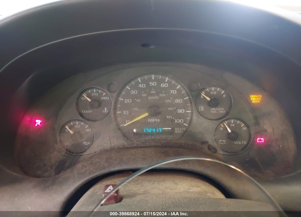 1998 CHEVROLET S-10 VIN: 1GCCS144XWK263023