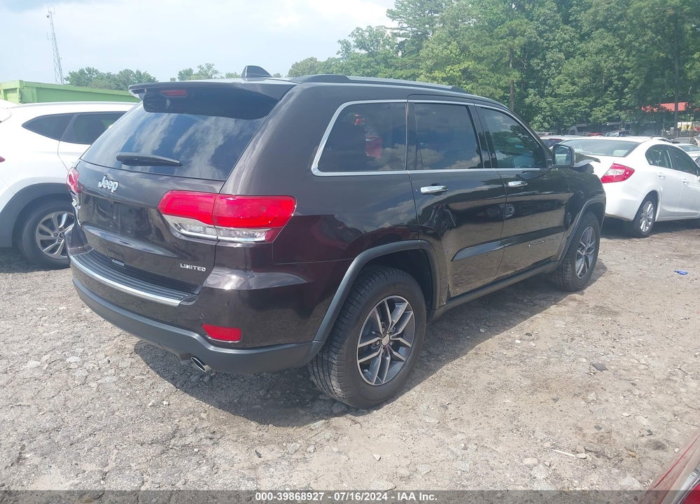 2017 JEEP GRAND CHEROKEE LIMITED 4X2 VIN: 1C4RJEBG0HC812985