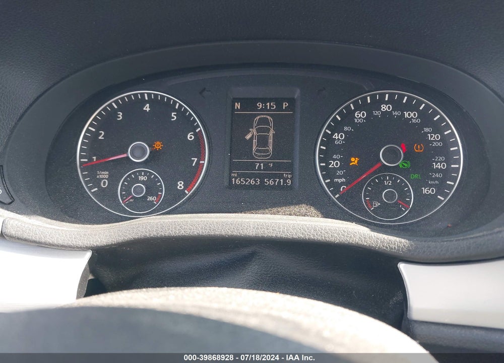 2013 VOLKSWAGEN PASSAT 2.5L SE VIN: 1VWBP7A37DC010550