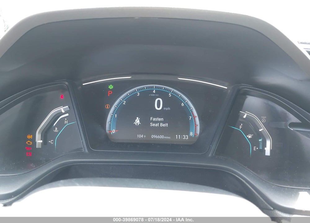 2019 HONDA CIVIC LX VIN: 19XFC2F66KE203543