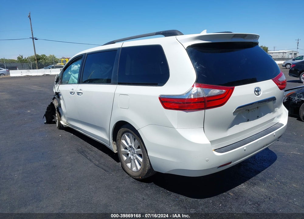 2015 TOYOTA SIENNA LIMITED 7 PASSENGER VIN: 5TDYK3DC5FS629598