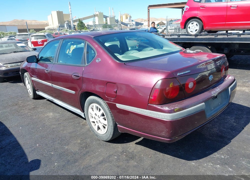 2003 CHEVROLET IMPALA VIN: 2G1WF52EX39355615