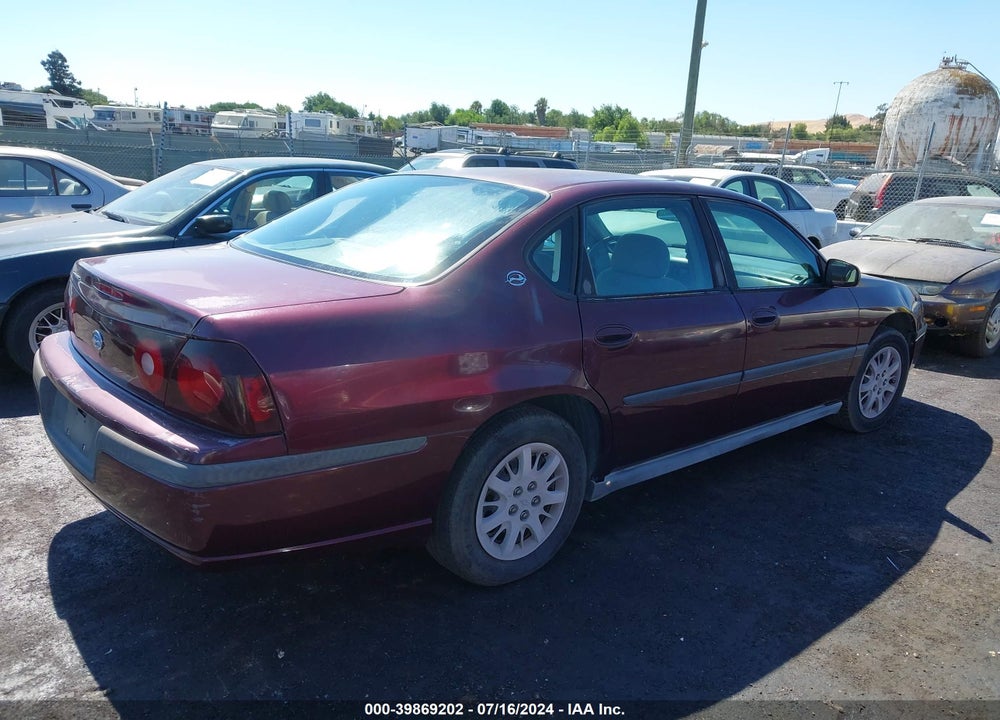 2003 CHEVROLET IMPALA VIN: 2G1WF52EX39355615