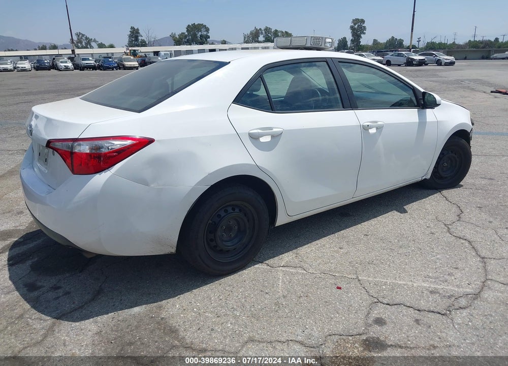 2016 TOYOTA COROLLA L VIN: 5YFBURHE5GP503640
