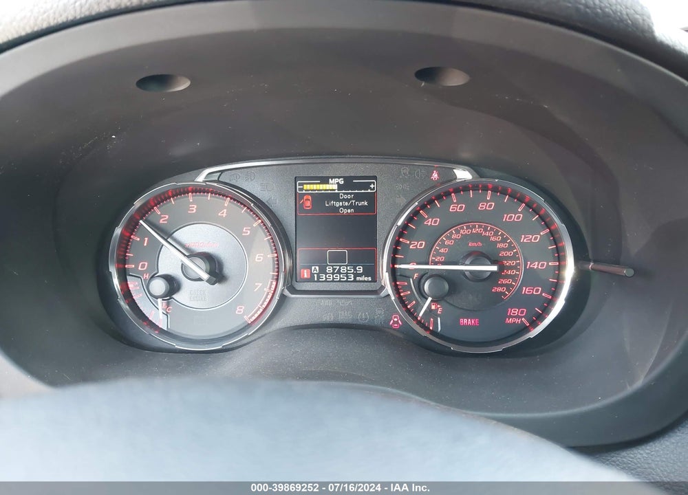 2015 SUBARU WRX VIN: JF1VA1A68F9826794