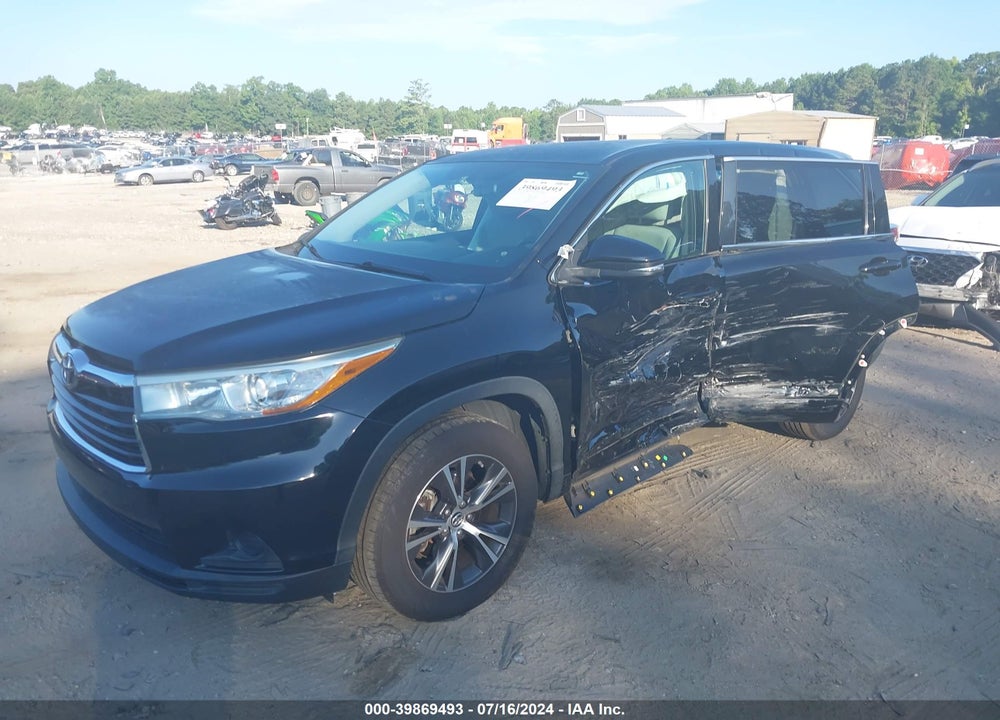 2016 TOYOTA HIGHLANDER LE VIN: 5TDZARFH9GS018106