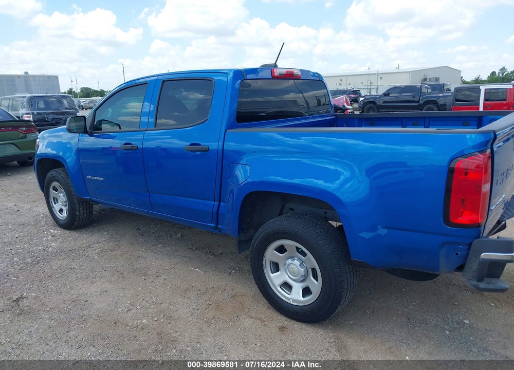 2022 CHEVROLET COLORADO 2WD SHORT BOX WT VIN: 1GCGSBEN4N1315684