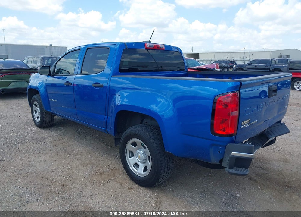 2022 CHEVROLET COLORADO 2WD SHORT BOX WT VIN: 1GCGSBEN4N1315684
