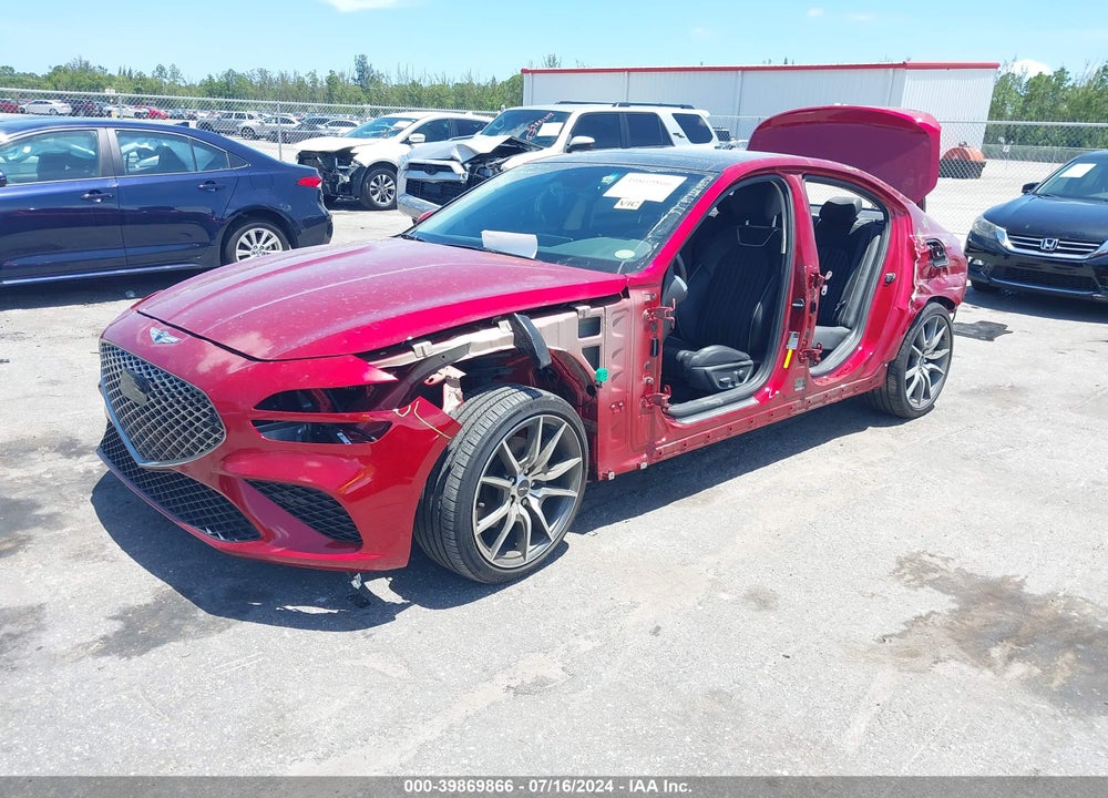 2022 GENESIS G70 2.0T RWD VIN: KMTG34TA6NU099720