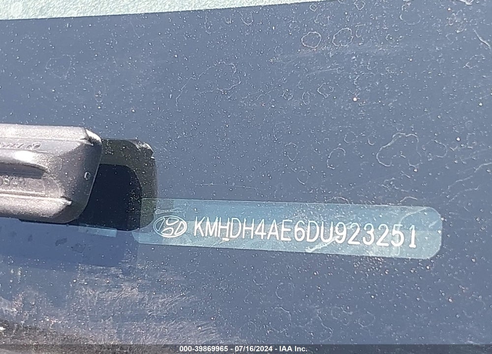 2013 HYUNDAI ELANTRA GLS (ULSAN PLANT) VIN: KMHDH4AE6DU923251