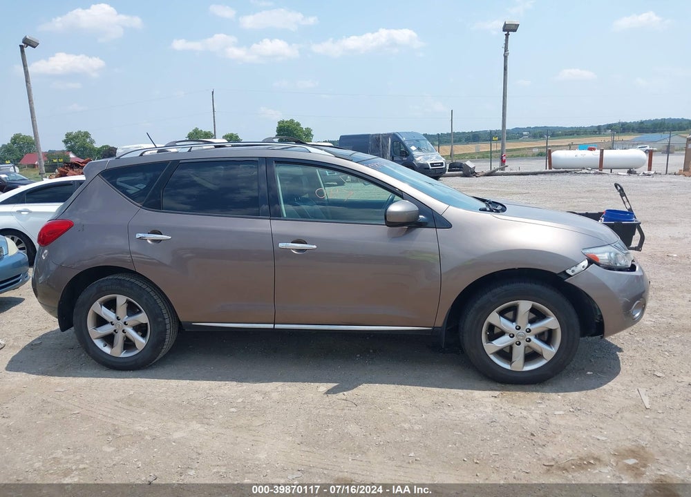2009 NISSAN MURANO SL VIN: JN8AZ18W19W206709