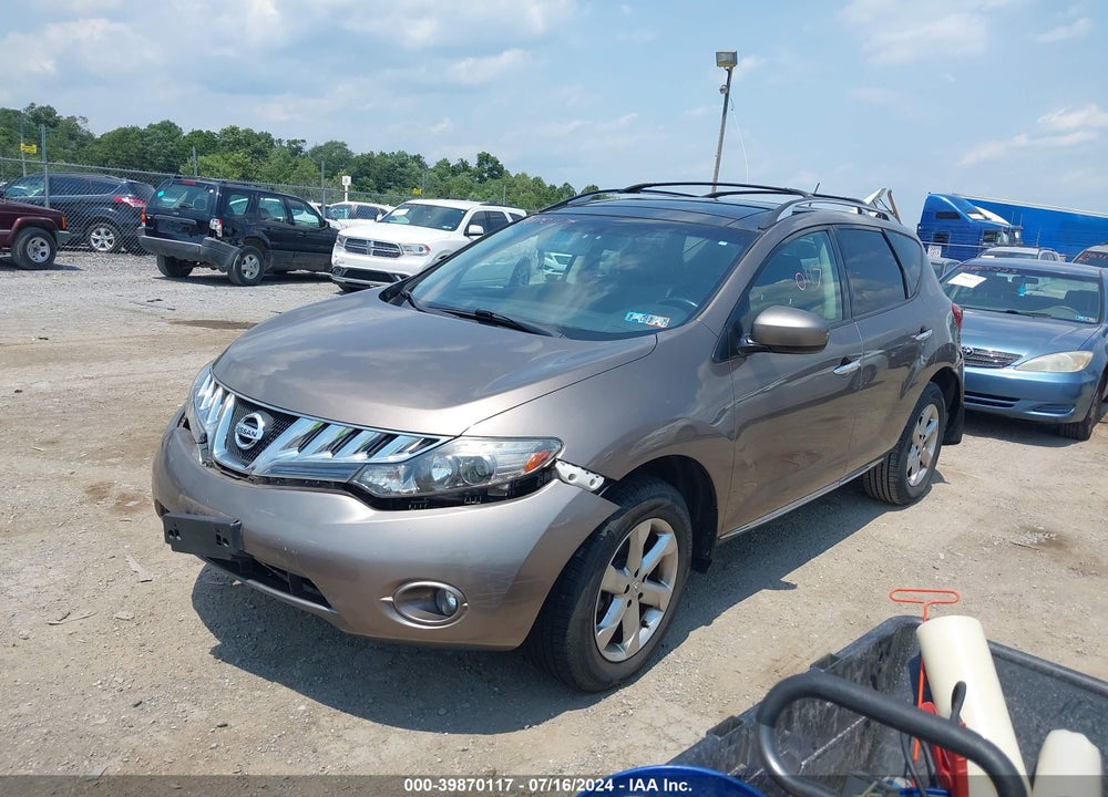 2009 NISSAN MURANO SL VIN: JN8AZ18W19W206709