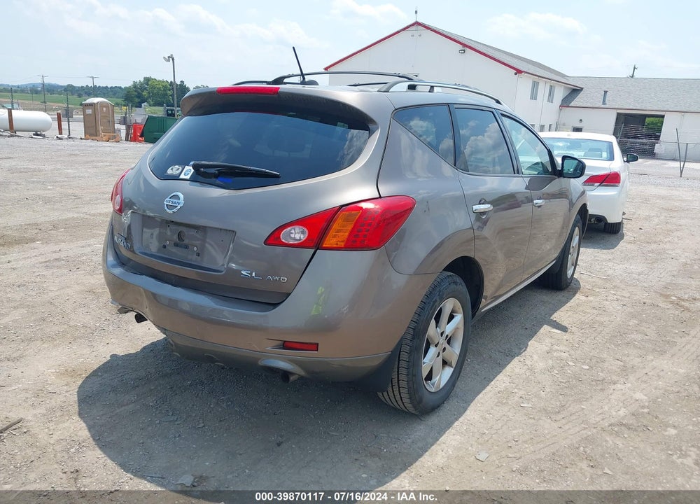 2009 NISSAN MURANO SL VIN: JN8AZ18W19W206709