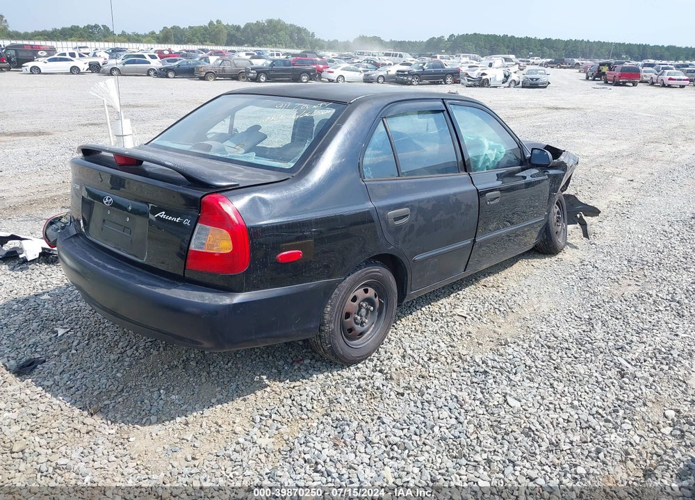 2001 HYUNDAI ACCENT GL VIN: KMHCG45C61U199290