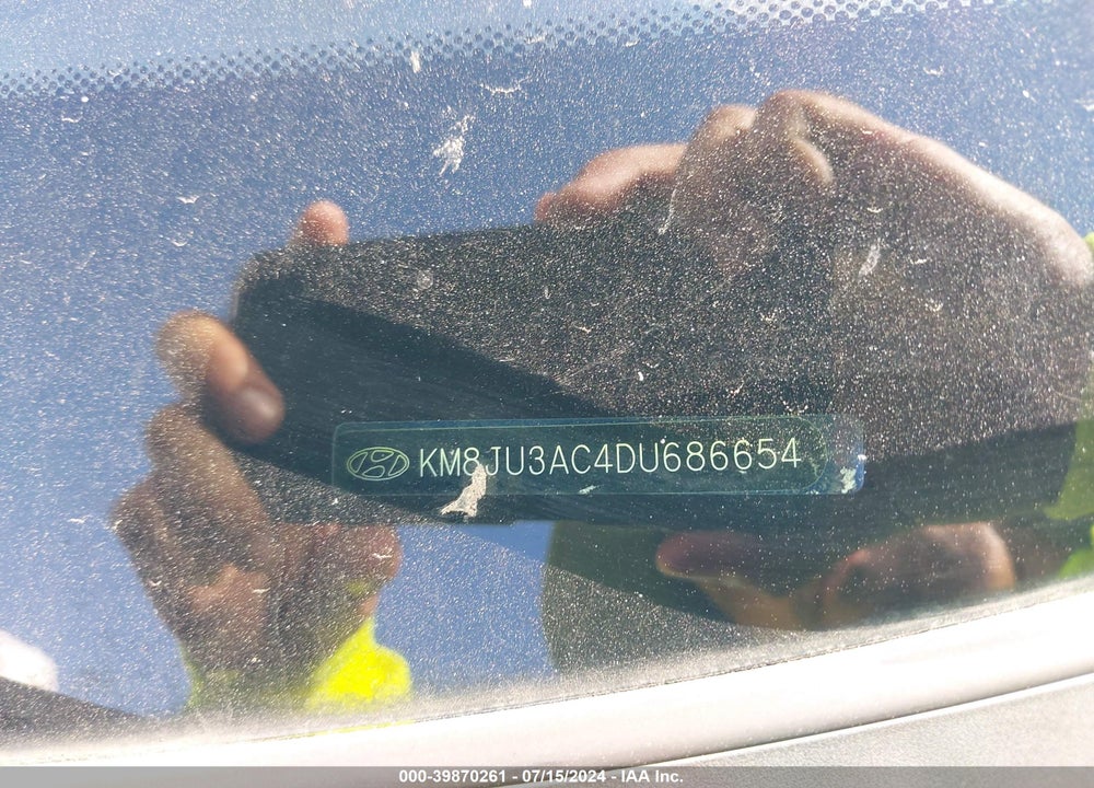 2013 HYUNDAI TUCSON GLS VIN: KM8JU3AC4DU686654