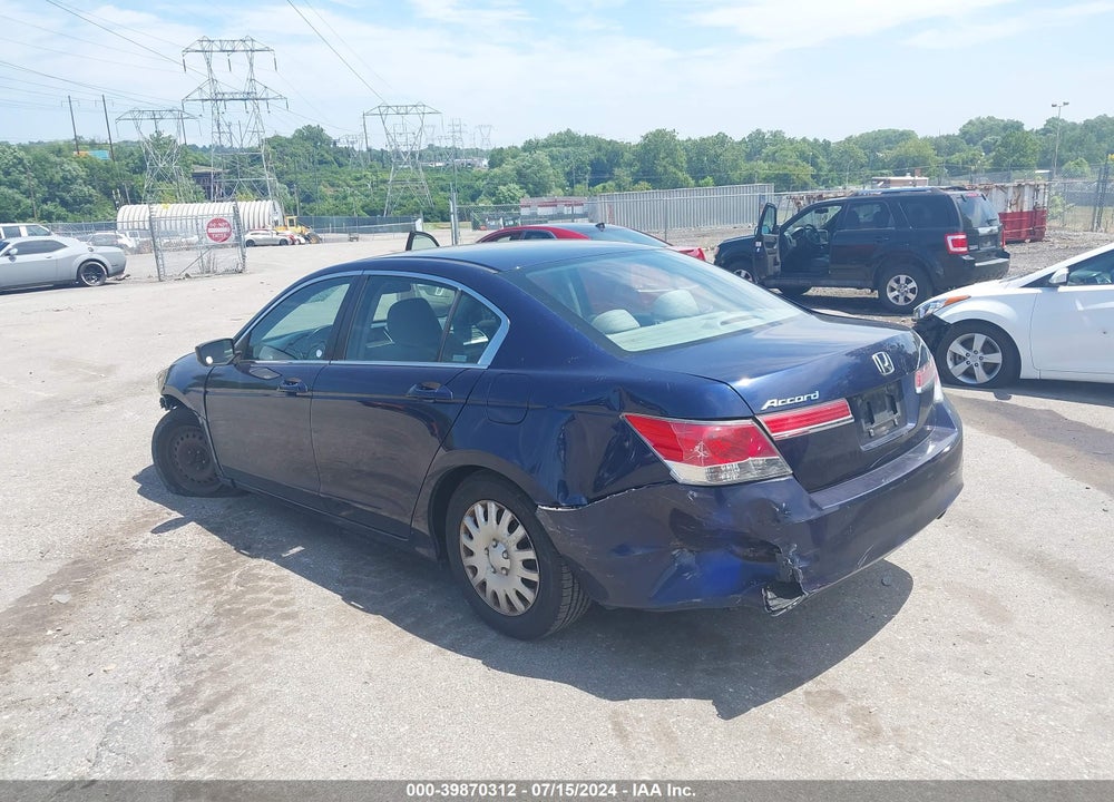 2012 HONDA ACCORD 2.4 LX VIN: 1HGCP2F30CA117308