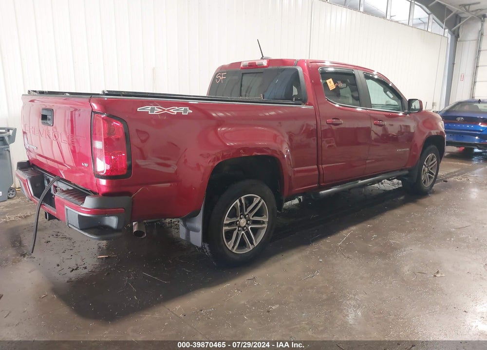 2021 CHEVROLET COLORADO 4WD LONG BOX LT VIN: 1GCGTCEN6M1298839