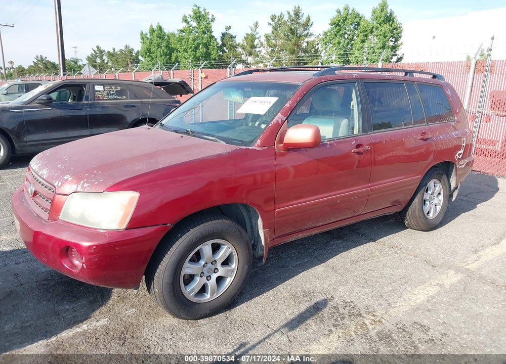 2001 TOYOTA HIGHLANDER V6 VIN: JTEGF21A810006609