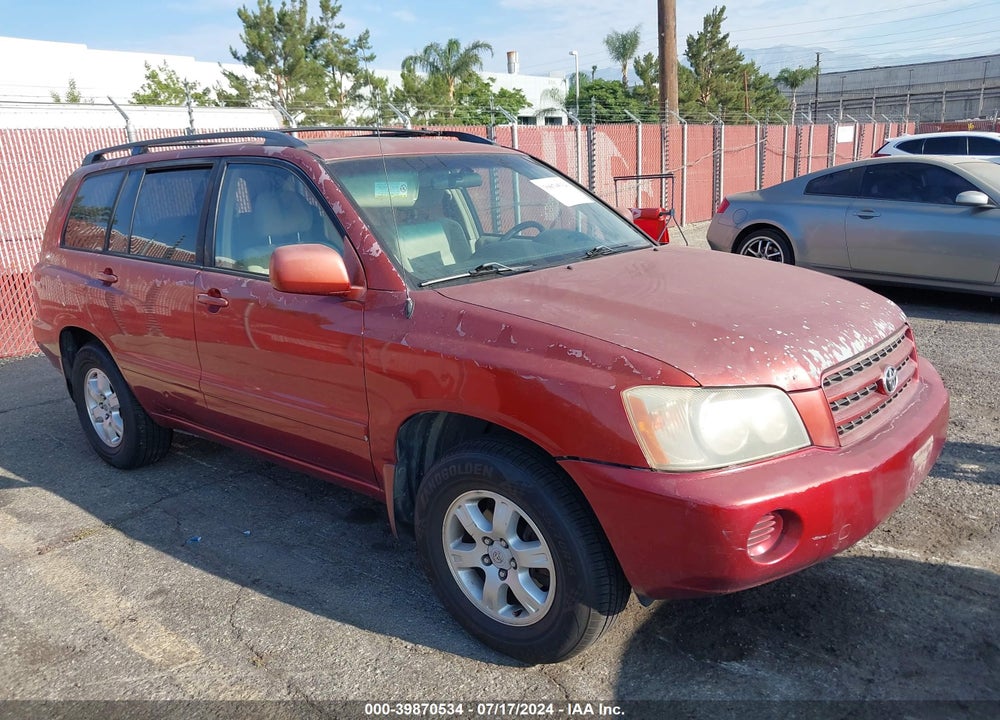2001 TOYOTA HIGHLANDER V6 VIN: JTEGF21A810006609