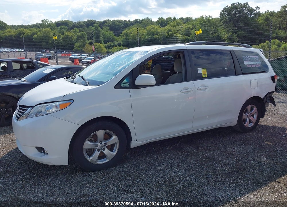 2014 TOYOTA SIENNA LE V6 8 PASSENGER VIN: 5TDKK3DC4ES505021