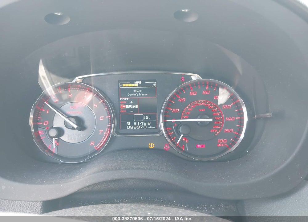 2016 SUBARU WRX STI VIN: JF1VA2M64G9822101