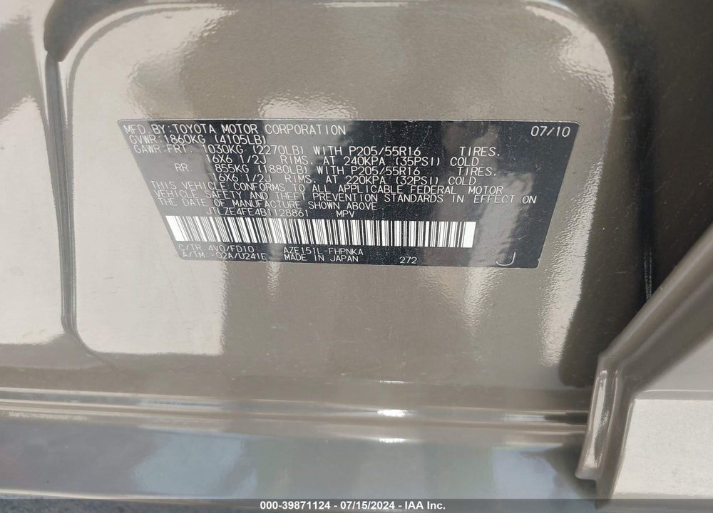 2011 SCION XB VIN: JTLZE4FE4B1128861