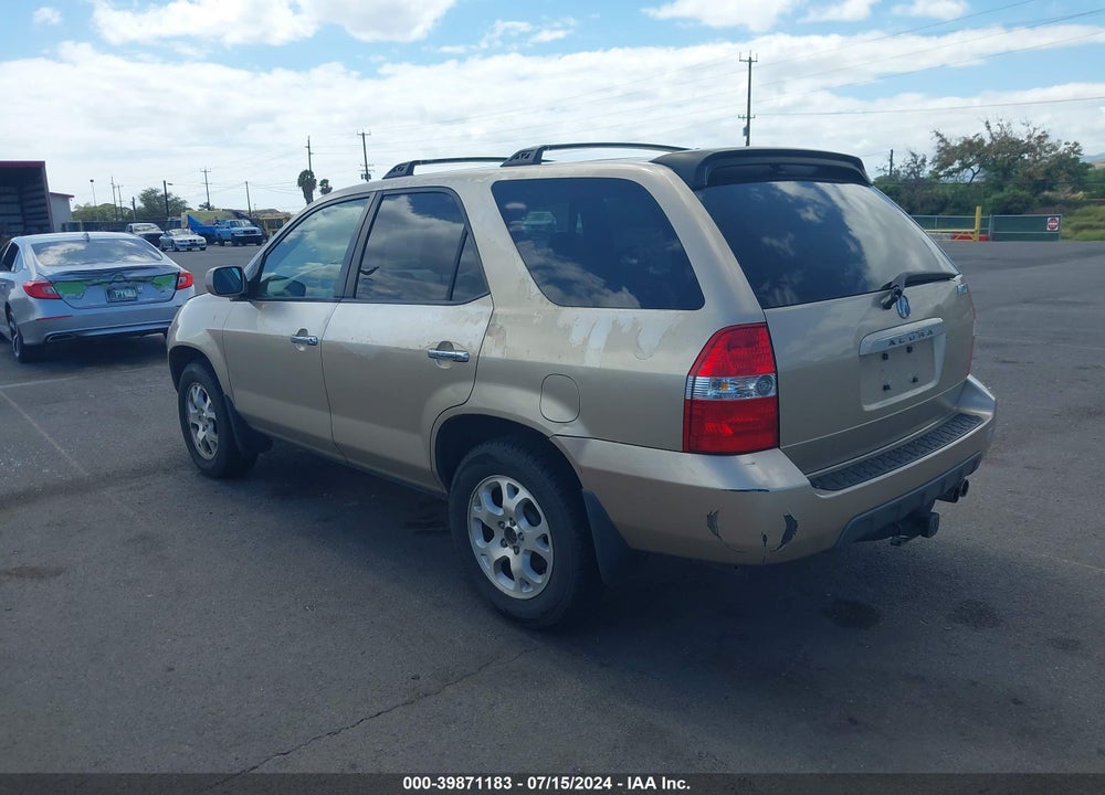 2001 ACURA MDX VIN: 2HNYD18811H539208