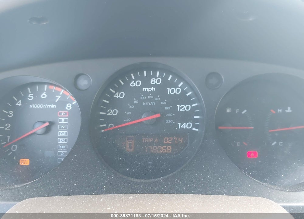 2001 ACURA MDX VIN: 2HNYD18811H539208