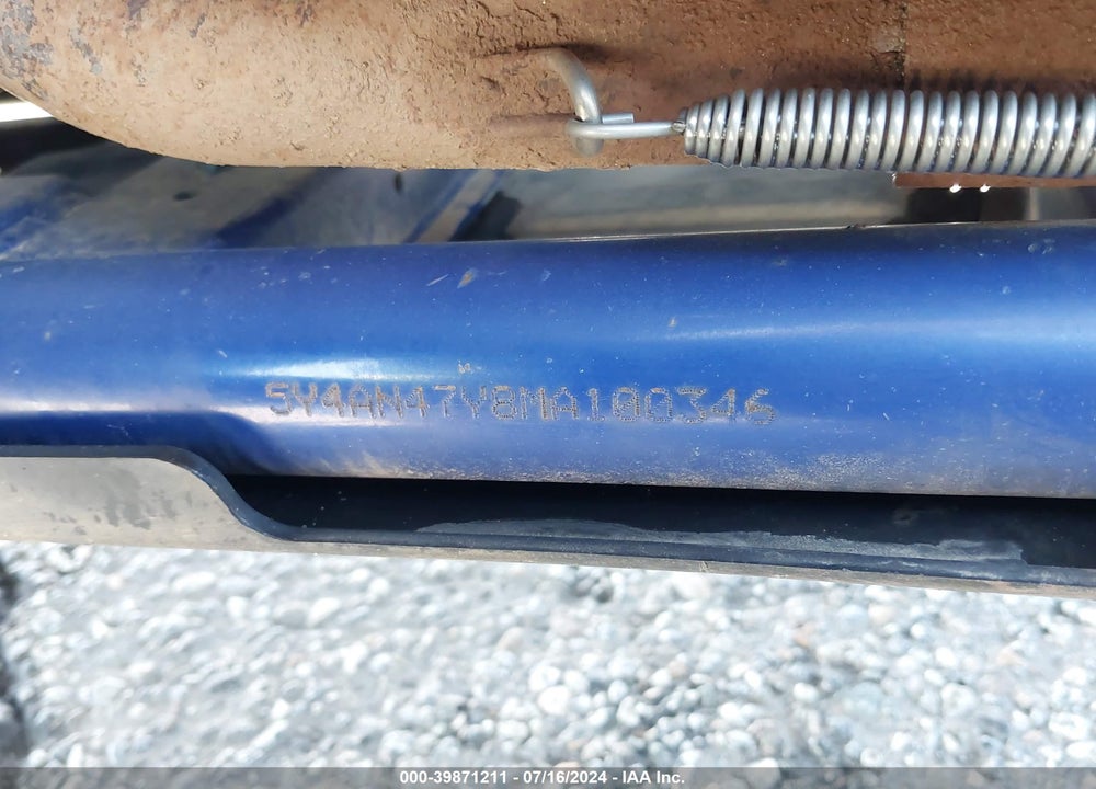 2021 YAMAHA YXZ1000 VIN: 5Y4AN47Y8MA100346