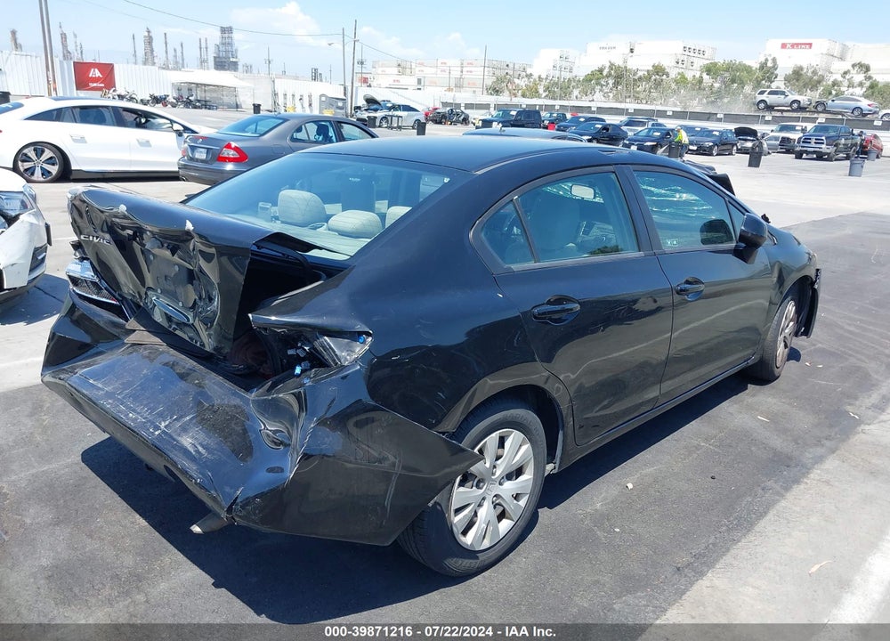 2012 HONDA CIVIC LX VIN: 19XFB2F51CE377161