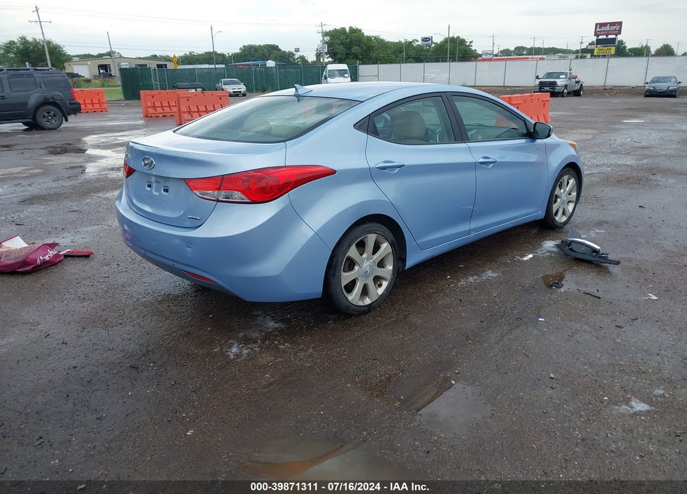 2011 HYUNDAI ELANTRA LIMITED (ULSAN PLANT) VIN: KMHDH4AE0BU154100