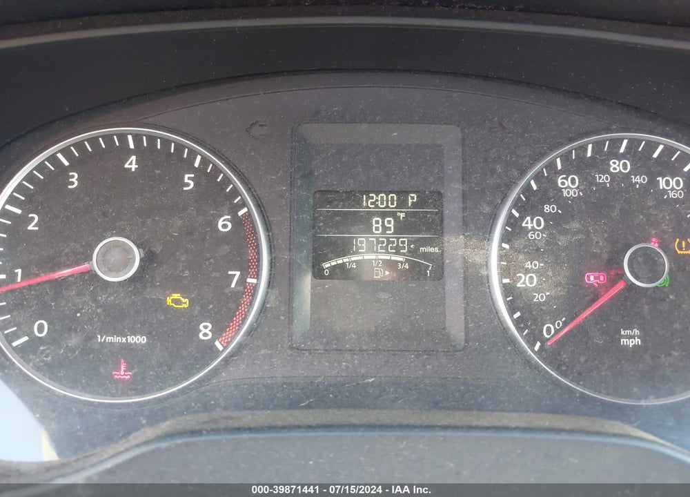 2012 VOLKSWAGEN JETTA 2.5L SE VIN: 3VWDP7AJ0CM366617