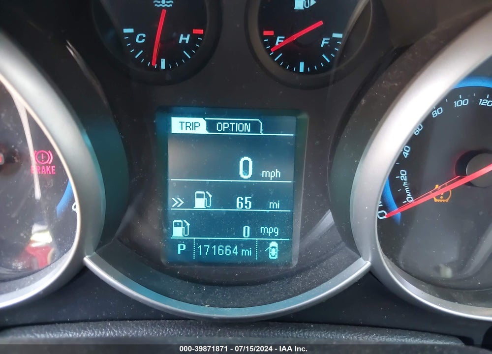 2015 CHEVROLET CRUZE 2LT AUTO VIN: 1G1PE5SB0F7176924