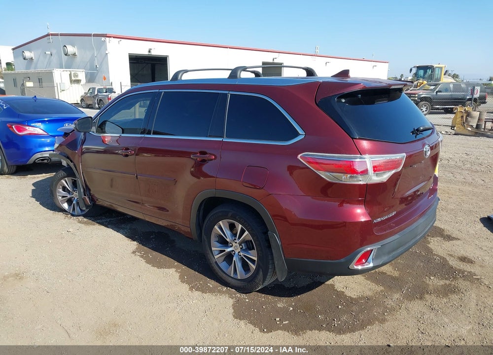 2014 TOYOTA HIGHLANDER XLE V6 VIN: 5TDKKRFH9ES011264