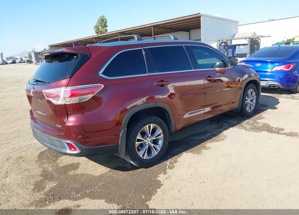 2014 TOYOTA HIGHLANDER XLE V6 VIN: 5TDKKRFH9ES011264