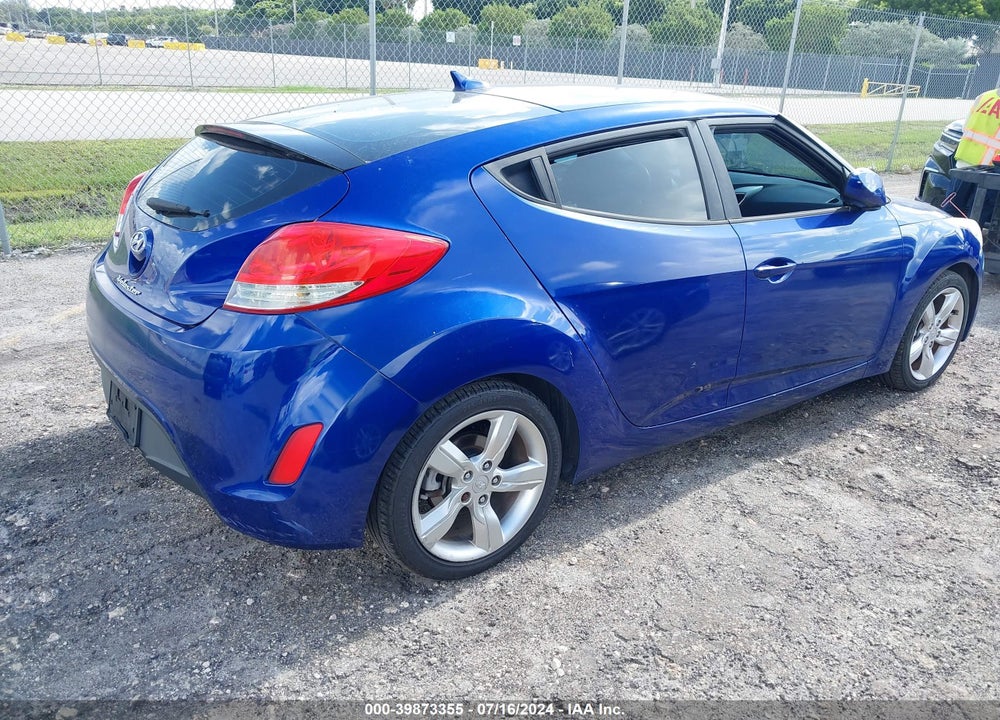 2012 HYUNDAI VELOSTER BASE W/BLACK VIN: KMHTC6ADXCU072633