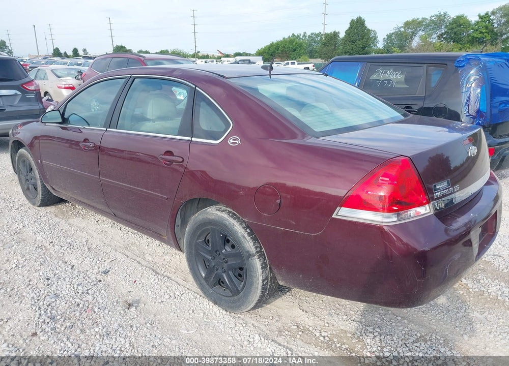 2007 CHEVROLET IMPALA LS VIN: 2G1WB58K879413137