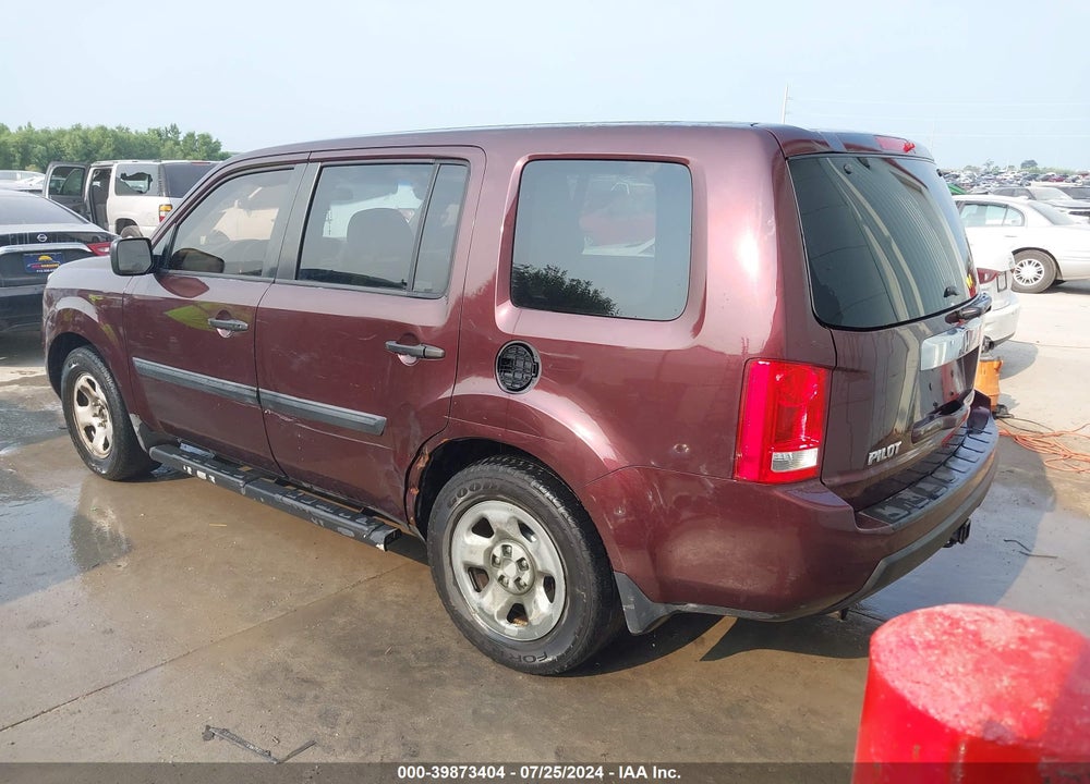 2009 HONDA PILOT LX VIN: 5FNYF48269B054867