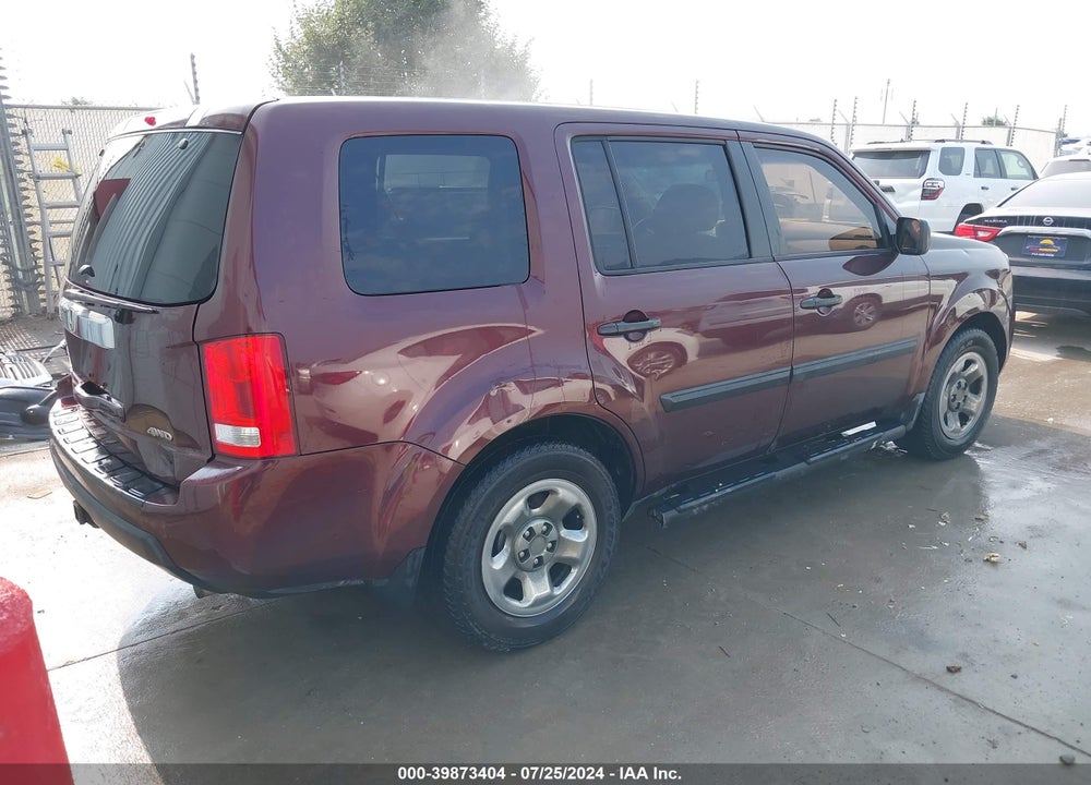 2009 HONDA PILOT LX VIN: 5FNYF48269B054867