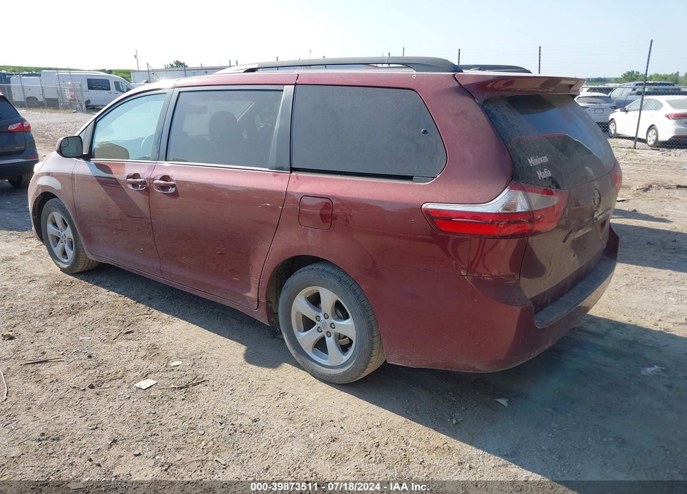 2015 TOYOTA SIENNA LE 8 PASSENGER VIN: 5TDKK3DC8FS573517