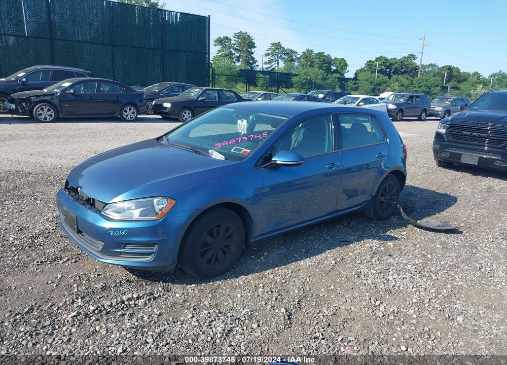 2015 VOLKSWAGEN GOLF TSI S 4-DOOR VIN: 3VW217AU7FM026288