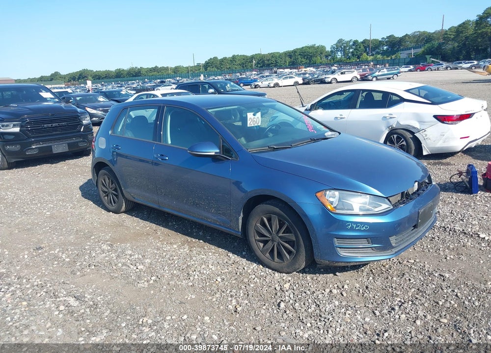 2015 VOLKSWAGEN GOLF TSI S 4-DOOR VIN: 3VW217AU7FM026288