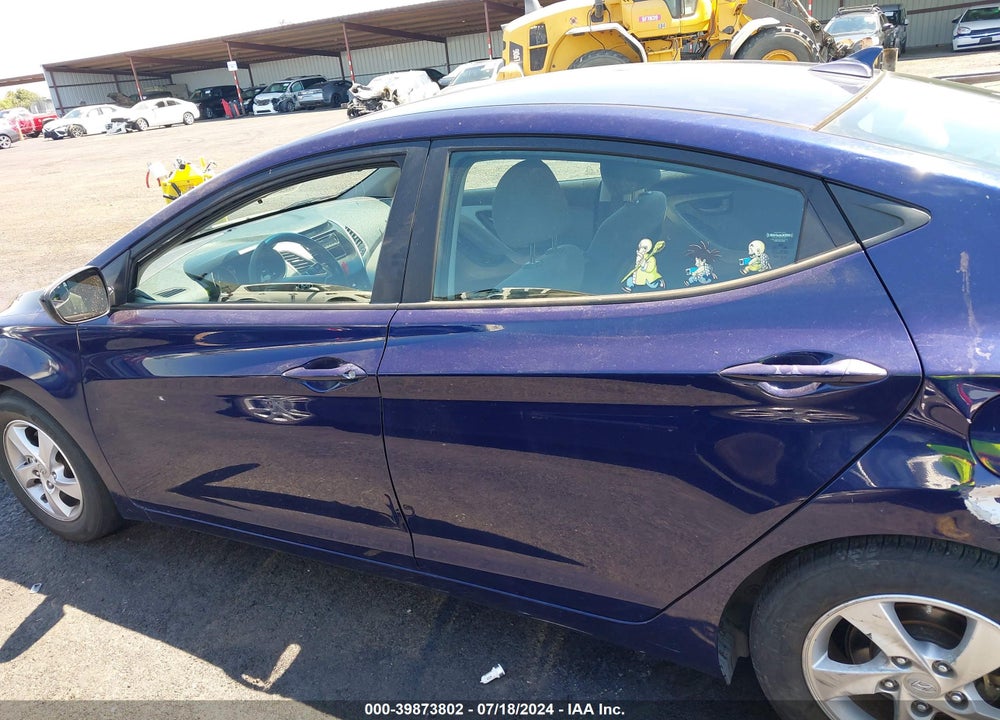 2014 HYUNDAI ELANTRA SE VIN: 5NPDH4AE8EH533249