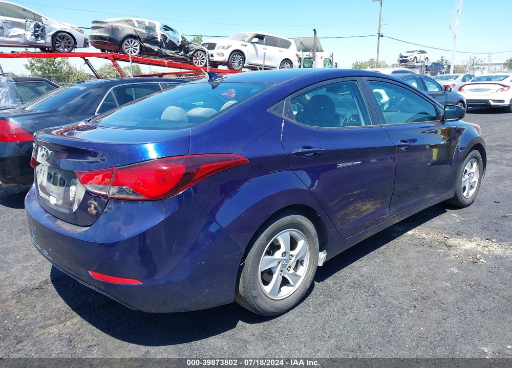 2014 HYUNDAI ELANTRA SE VIN: 5NPDH4AE8EH533249