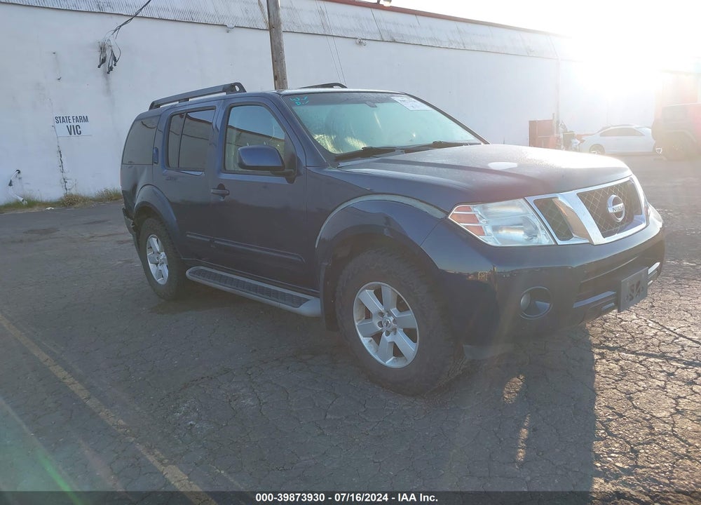 2009 NISSAN PATHFINDER SE VIN: 5N1AR18B09C609053