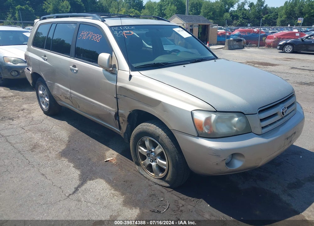 2007 TOYOTA HIGHLANDER V6 VIN: JTEEP21A470226696