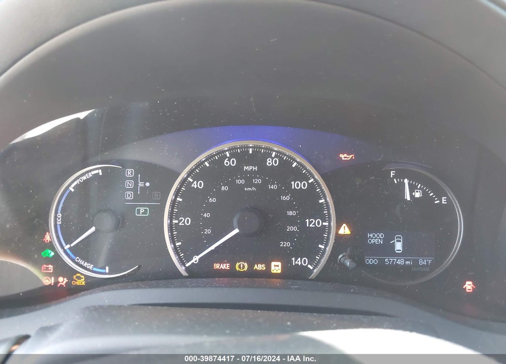 2016 LEXUS CT 200H VIN: JTHKD5BH7G2272877