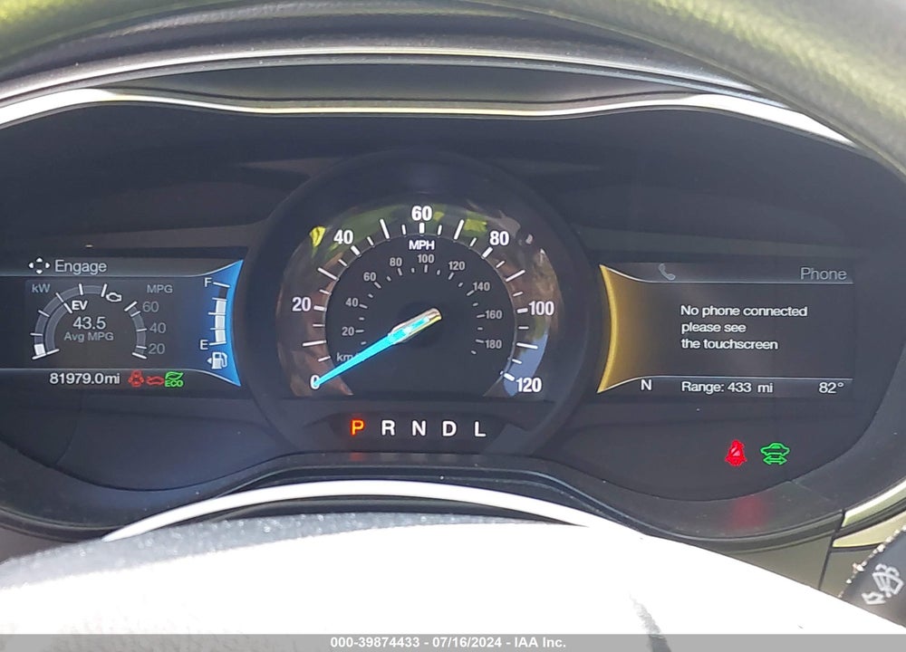 2019 FORD FUSION HYBRID SE VIN: 3FA6P0LU9KR242458