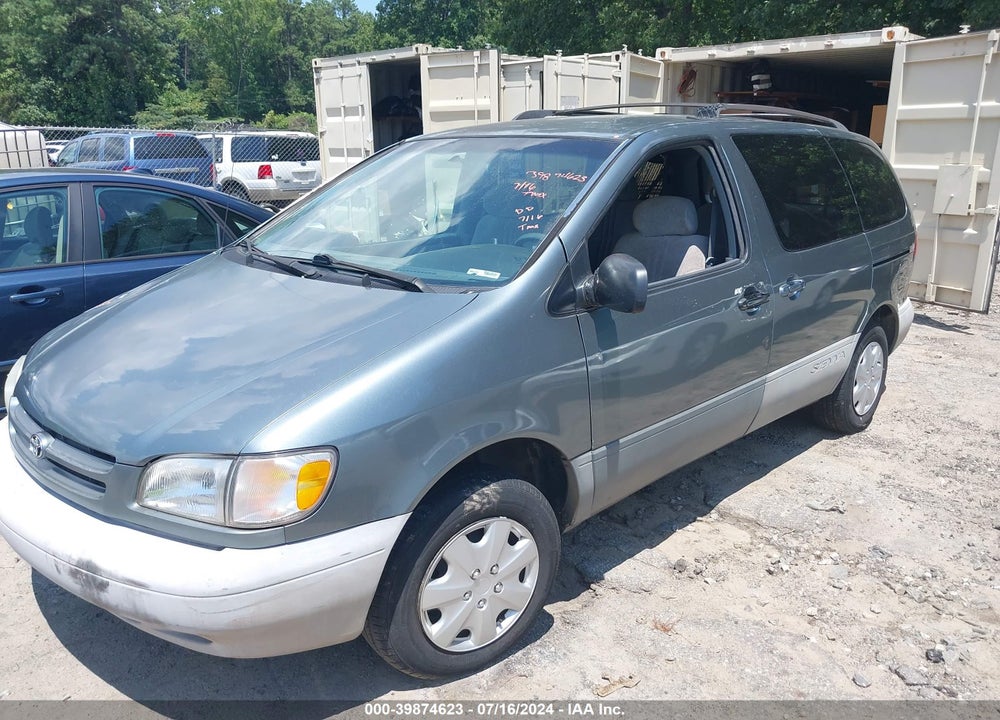 2000 TOYOTA SIENNA LE VIN: 4T3ZF13C9YU299058