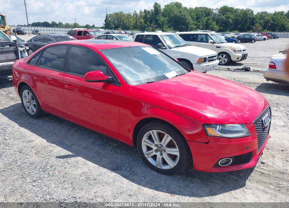 2011 AUDI A4 2.0T PREMIUM VIN: WAUAFAFL7BN027113